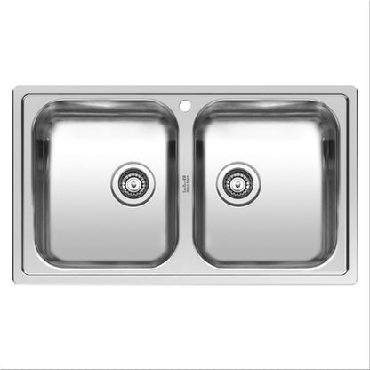 Reginox Centurio L 20 Inset/Undermount 2 bowl  SS Kitchen Sink 850x490mm with tap hole