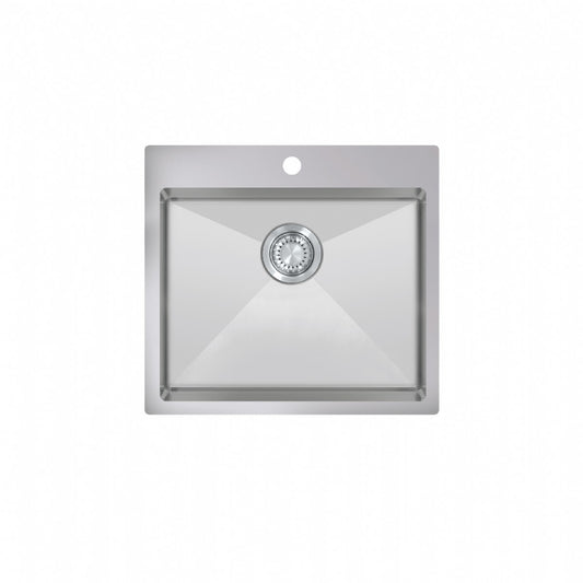 UKinox TNL 450.505  Polished 1 Bowl Handmade SS Inset kitchen sink