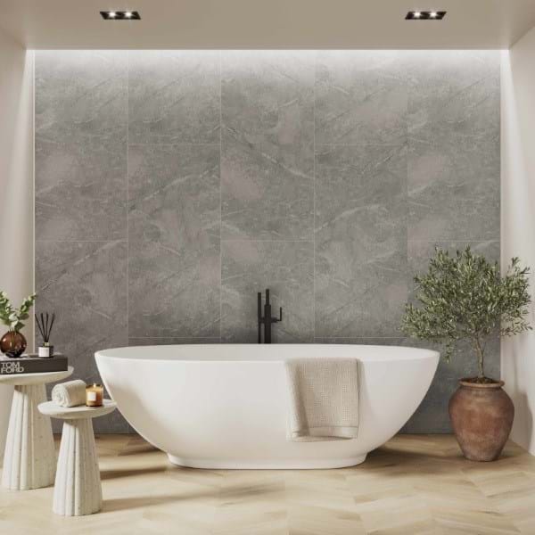 Multipanel  XL Offset Tile Collection Valmasino Marble Shower Panels 598x2400 MT0074A