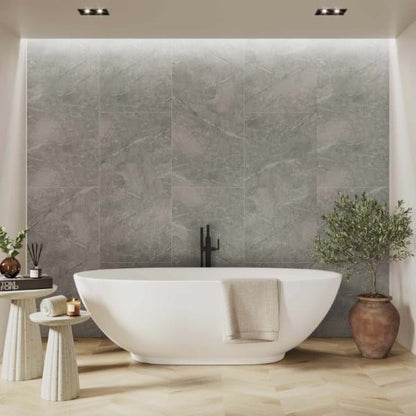 Multipanel  XL Offset Tile Collection Valmasino Marble Shower Panels 598x2400 MT0074A