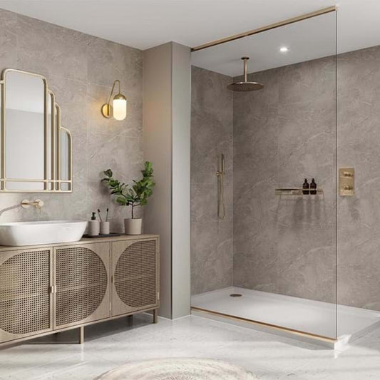 Multipanel Large Tile Collection Valmasino Marble Shower Panels 598x2400 MT074
