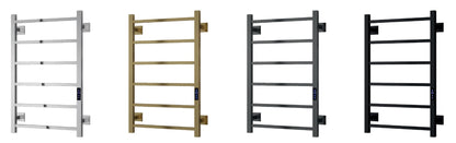 VRB Velino 800 x 500mm Electric Heated Towel Rail/Radiator (6 Bars)