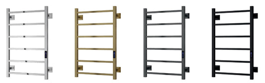 VRB Velino 800 x 500mm Electric Heated Towel Rail/Radiator (6 Bars)