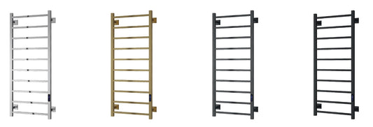 VRB Velino 1200 x 500mm Electric Heated Towel Rail/Radiator (10 Bars)