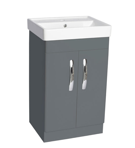 100% WaterProof VRB Vero Dark Grey 500/600/700/800mm Rigid, PVC Floor Standing Vanity Unit