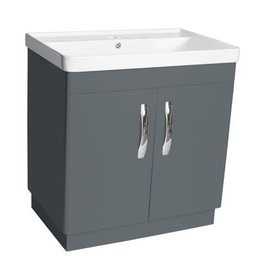 100% WaterProof VRB Vero Dark Grey 500/600/700/800mm Rigid, PVC Floor Standing Vanity Unit