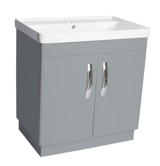 100% WaterProof VRB Vero Light Grey 500/600/700/800mm Rigid, PVC Floor Standing Vanity Unit