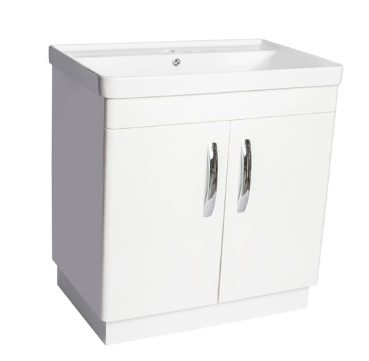 100% WaterProof VRB Vero Gloss White 500/600/700/800mm Rigid, PVC Floor Standing Vanity Unit