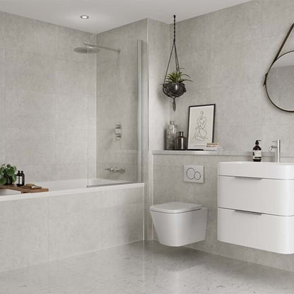 Multipanel Large Tile Collection White Mineral Shower Panels 598x2400 MT486