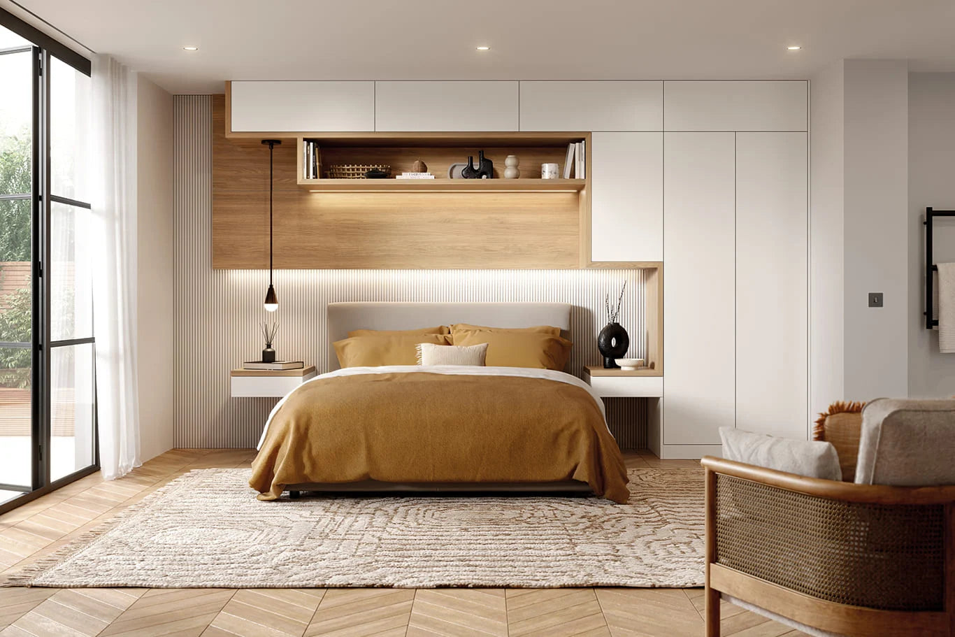 Zola Soft-Matte WHITE Bedroom Wardrobe doors and accessories