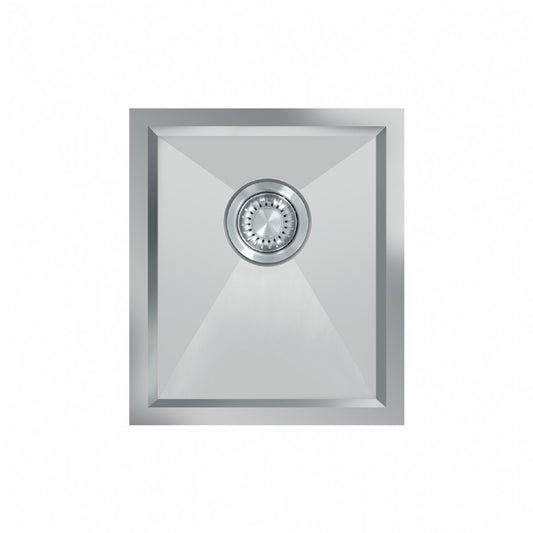 UKinox Zeroline 1 Bowl Polished Handmade SS Undermount/Inset kitchen sink 340x400mm