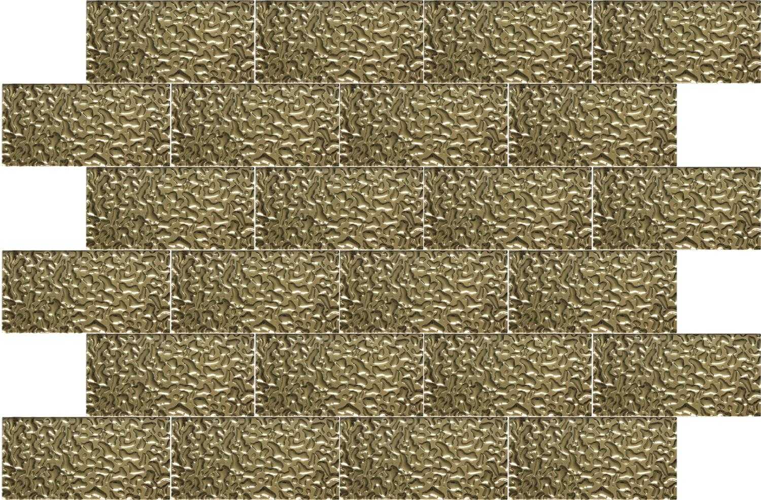 Gold Patterned Glass Subway Tile 100x200mm (MT0185)