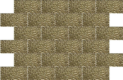 Gold Patterned Glass Subway Tile 100x200mm (MT0185)