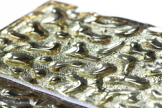 Gold Patterned Glass Subway Tile 100x200mm (MT0185)