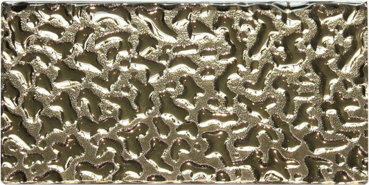 Gold Patterned Glass Subway Tile 100x200mm (MT0185)