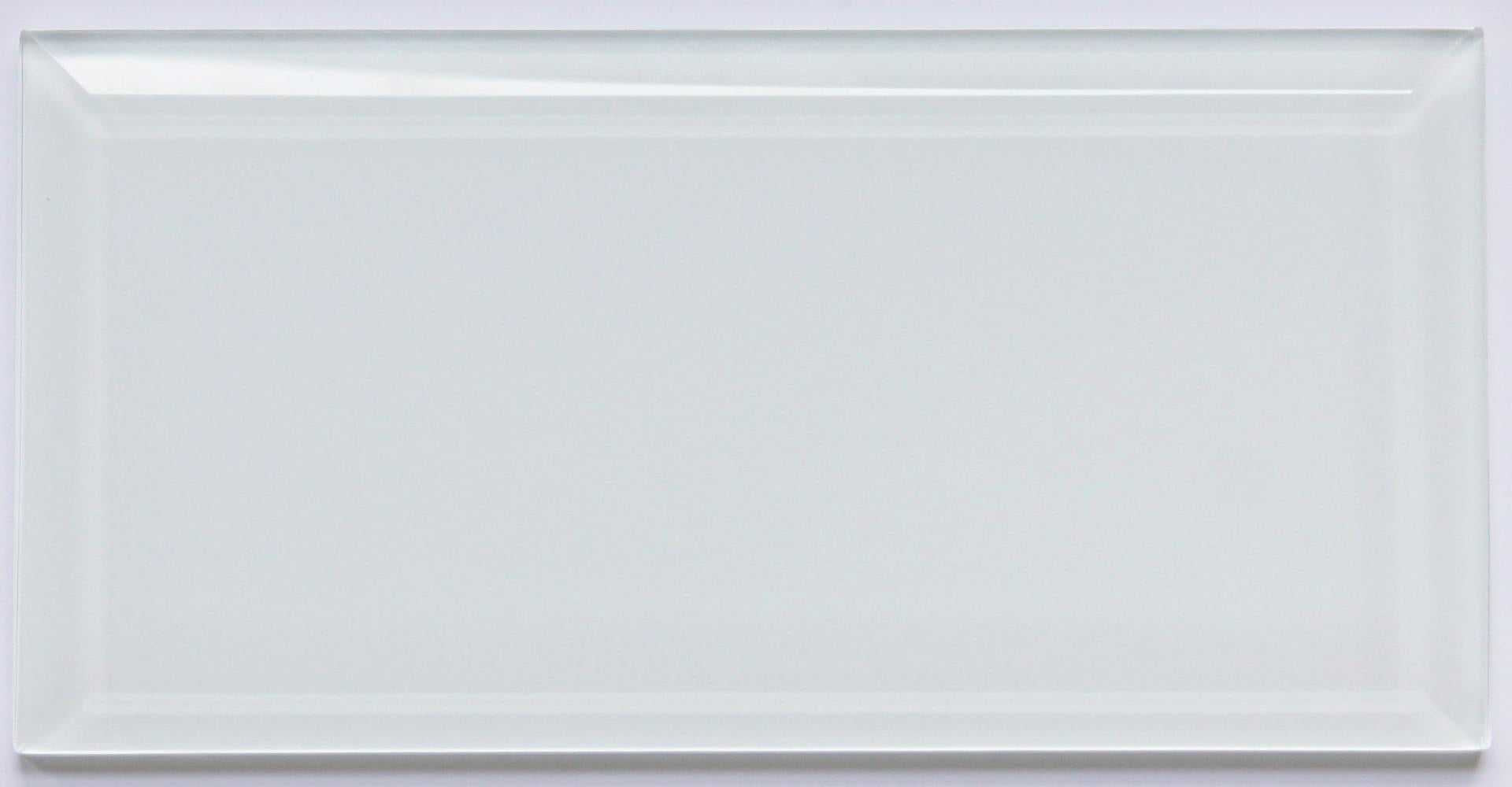 Super White Beveled Glass Subway Tile 100 x 200mm (MT0189)