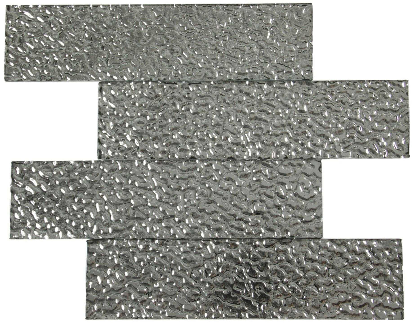 Silver Lava Glass Subway Tile 75x300mm (MT0192)