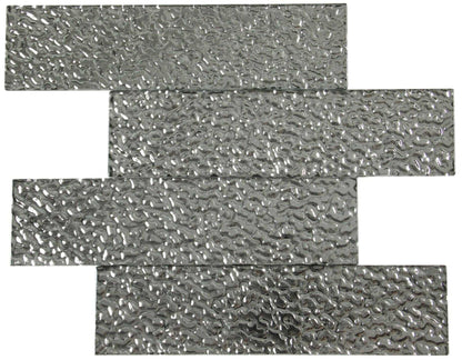 Silver Lava Glass Subway Tile 75x300mm (MT0192)