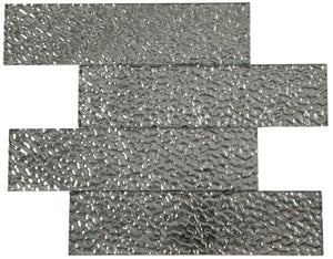 Silver Lava Glass Subway Tile 75x300mm (MT0192)