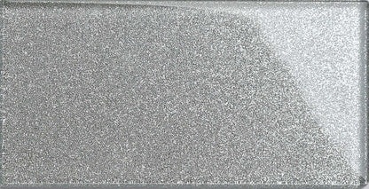 Silver Glitter Subway Tile 75mm x150mm  (MT0113)