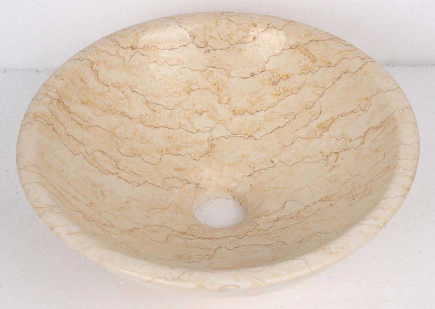 Round Sunny Yellow Stone Counter Top Basin in 3 Sizes (B0043, B0050, B0051)
