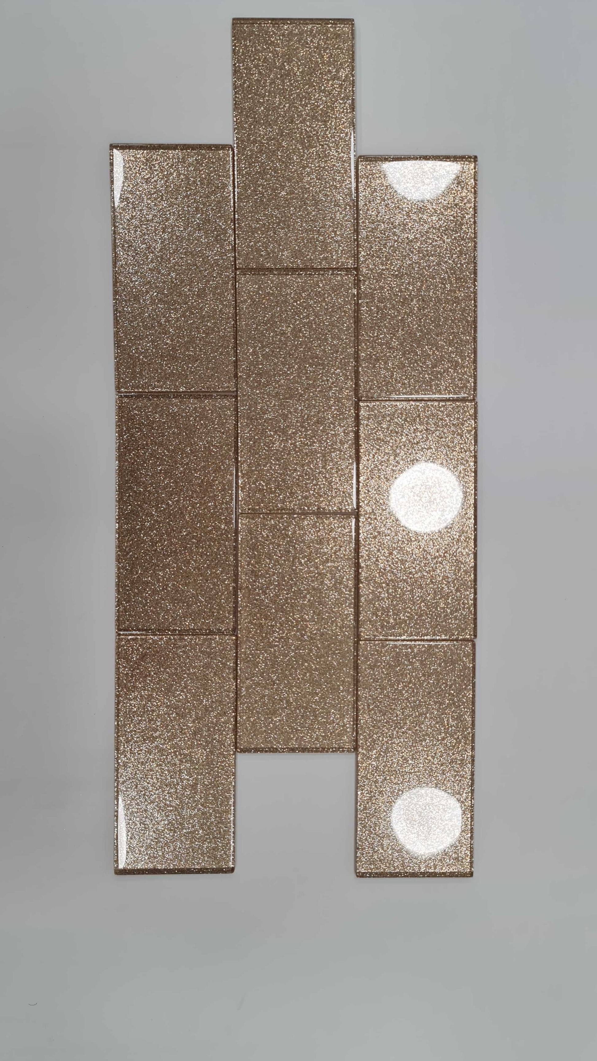 Rose Gold Glitter Subway Tile 75mm x 150mm  (MT0200)