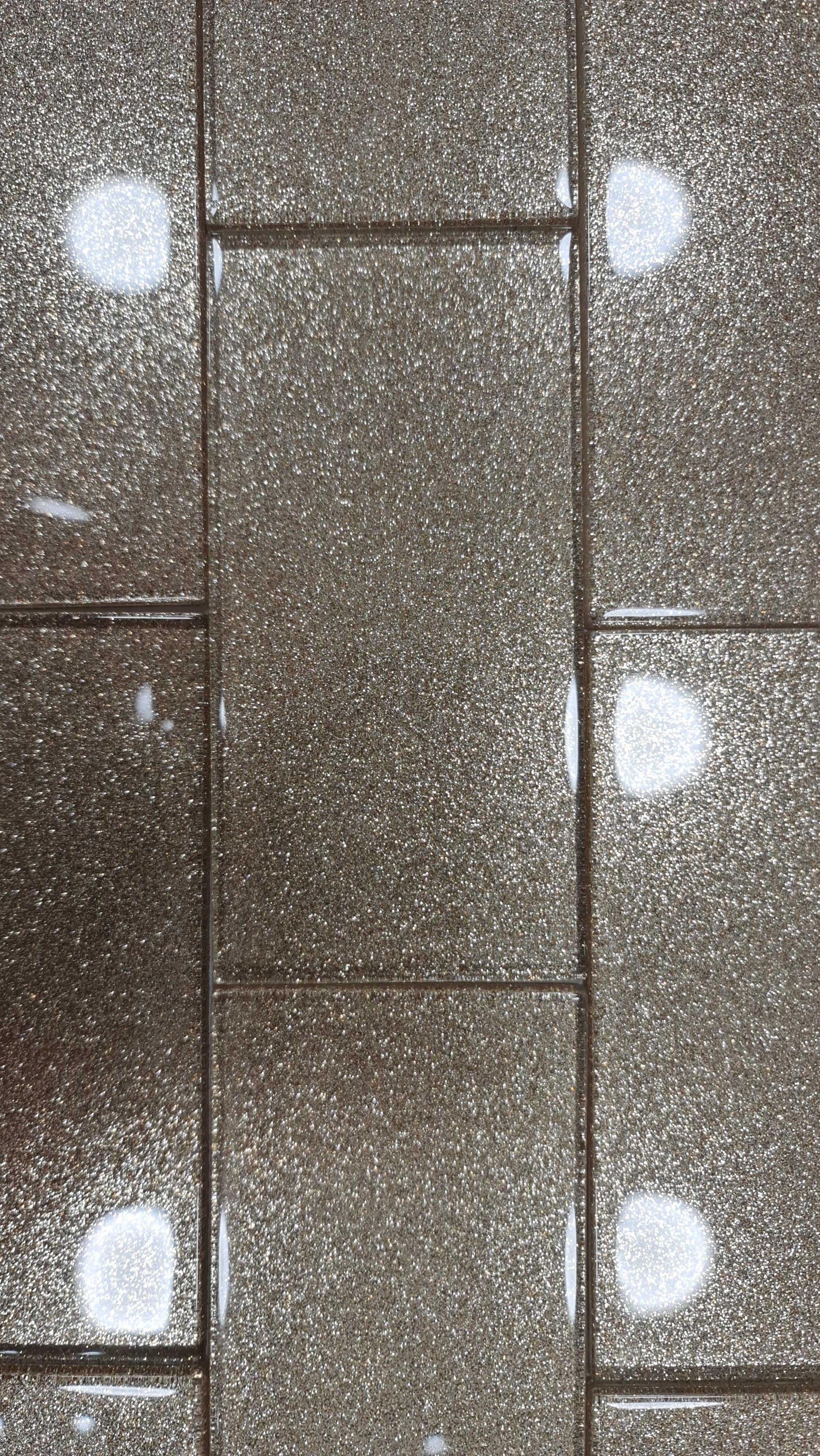 Rose Gold Glitter Subway Tile 75mm x 150mm  (MT0200)