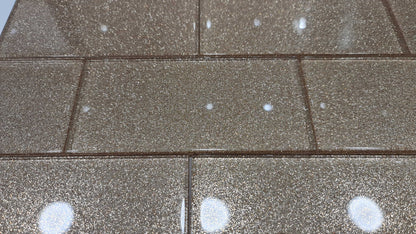 Rose Gold Glitter Subway Tile 75mm x 150mm  (MT0200)