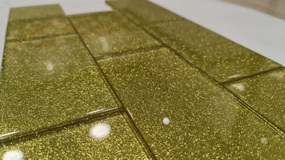 Gold Glitter Subway Tile 75mm x 150mm (MT0201)