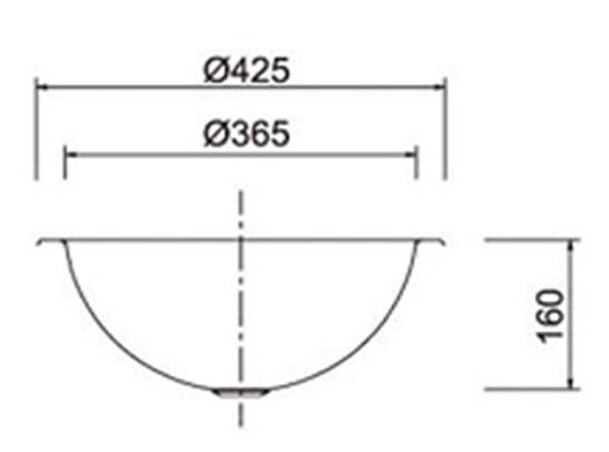 425mm Brushed Inset Stainless Steel Basin/Sink (M06)