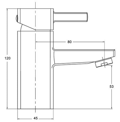 Modern Square Bath & Basin Mixer Tap Set (ICE 51)