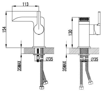Open Spout Basin Mixer Tap (Meuse 1)