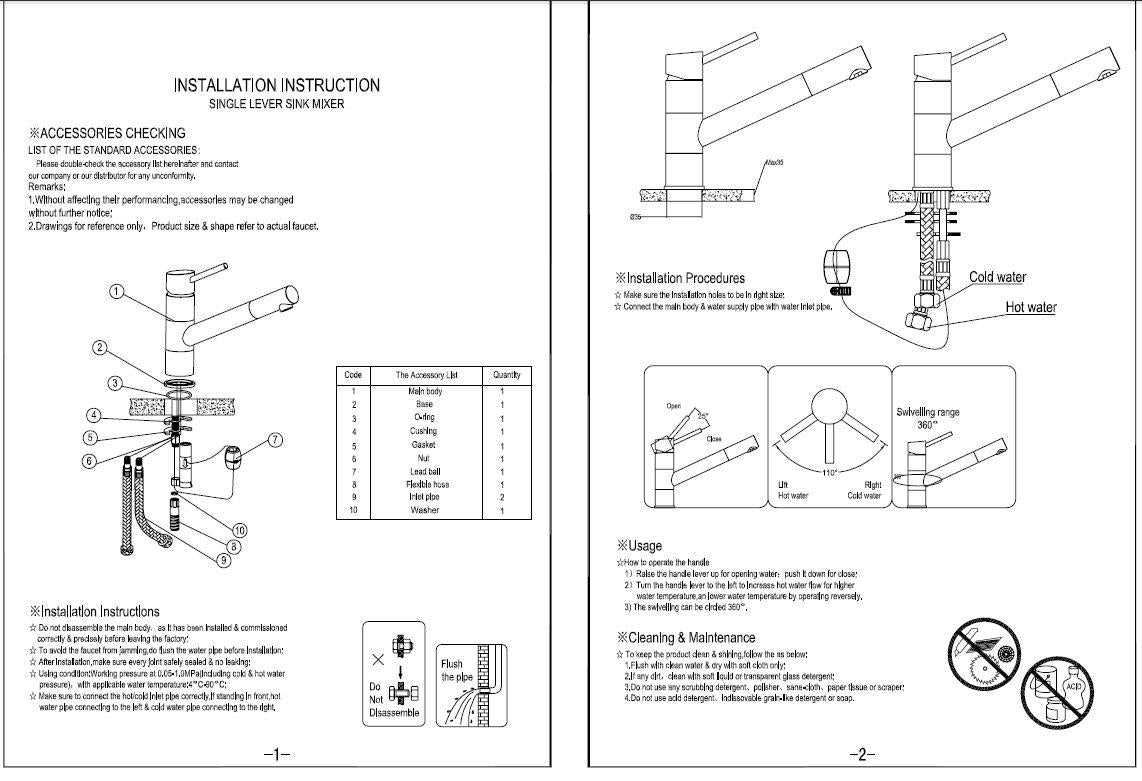 Pull Out Spout Kitchen Sink Mixer Tap (56055)