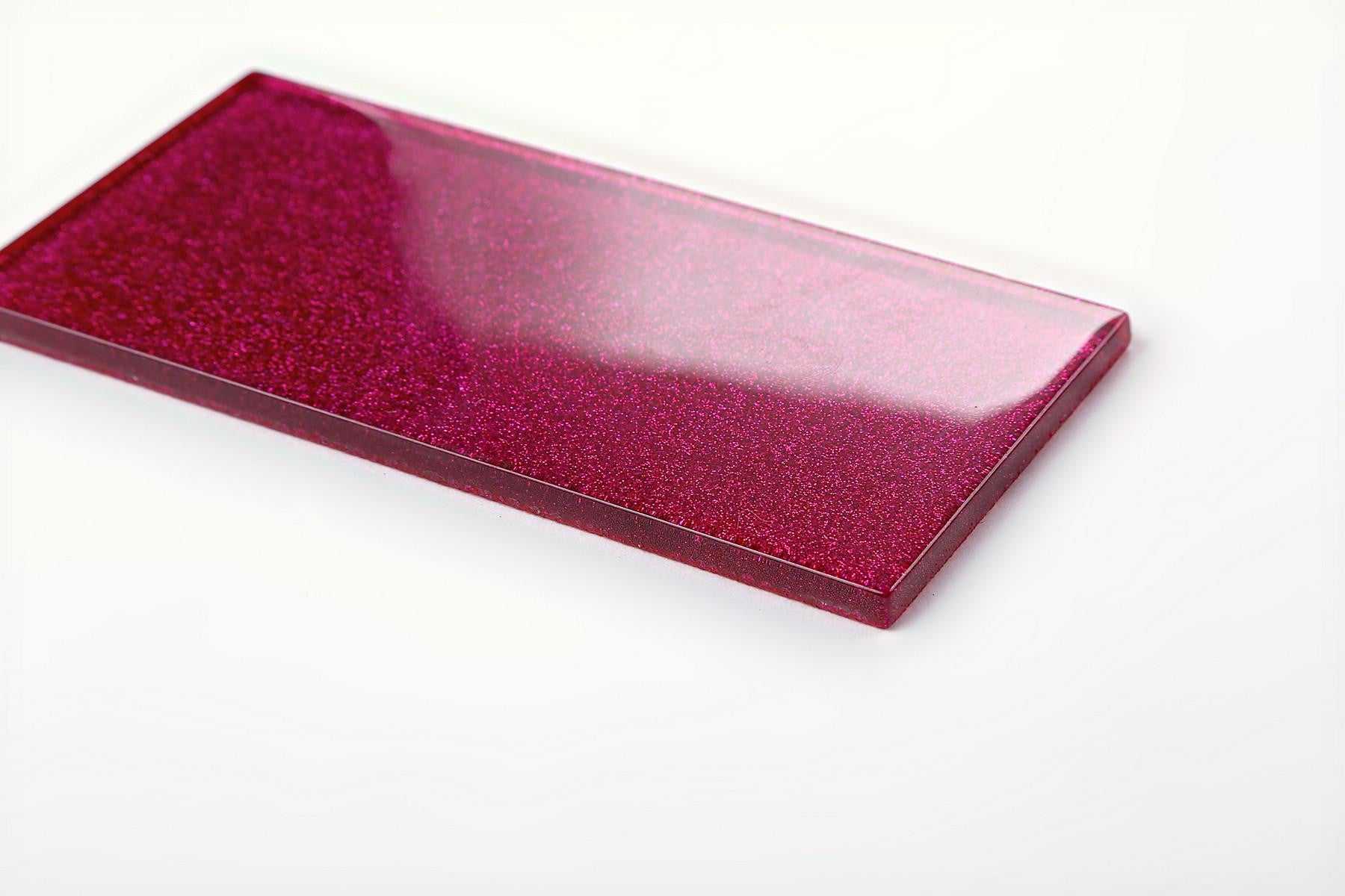 Pink Glitter Subway Tile 75mm x 150mm  (MT0112)