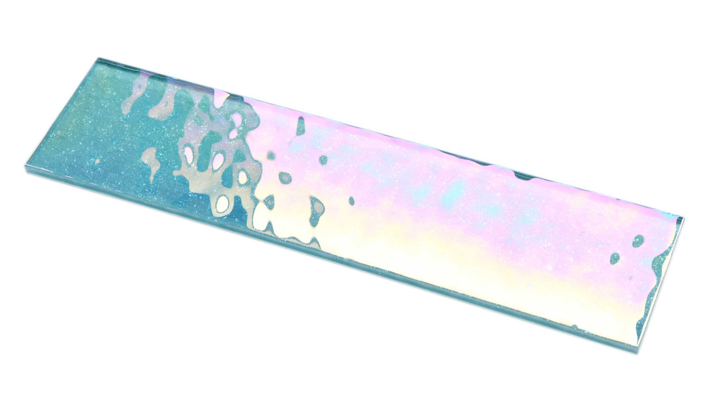 Blue Iridescent Unicorn Glass Subway Tile 75x300mm (MT0202)