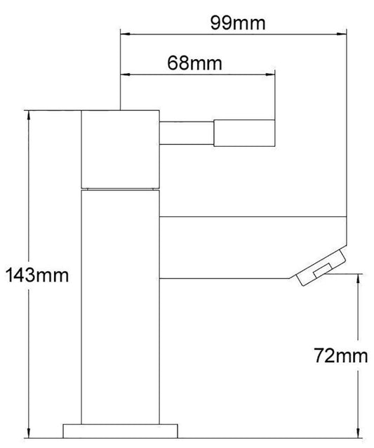 Minimalist Chrome Bath Pillar Taps (Lola 3)